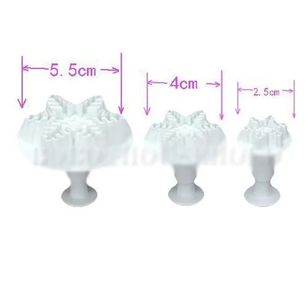 Пластик Снежинка для выпечки тортов с помадной начинкой декоративная форма