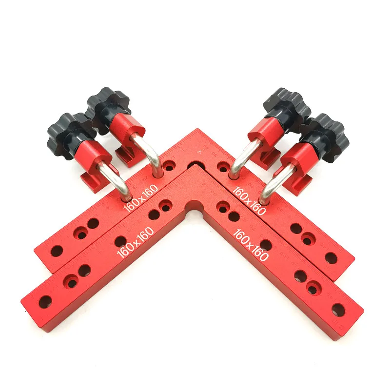 

2pc/set 160mm Woodworking Right Angle Positioning Clamps Auxiliary Positioner Corner Clamping Tools Aluminium Alloy Corner Ruler