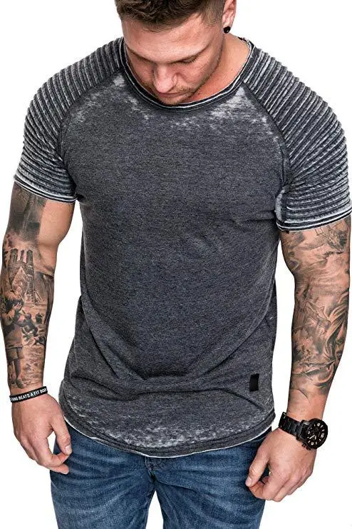 

MRMT 2022 Brand New Men's Casual Wrinkle Solid Color T-shirt Casual Sports Fashion Short-Sleeved T-shirt Men's t shirt Tops