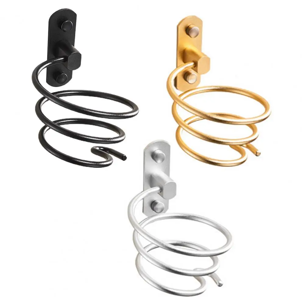 

Hair Dryer Holder Wall Punch-free Mounted Waterproof Space Aluminum Multiple usage scenarios Convenient Use for home