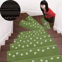luminous self adhesive cute paw pattern non slip water absorption stair step pad rug carpet for living room