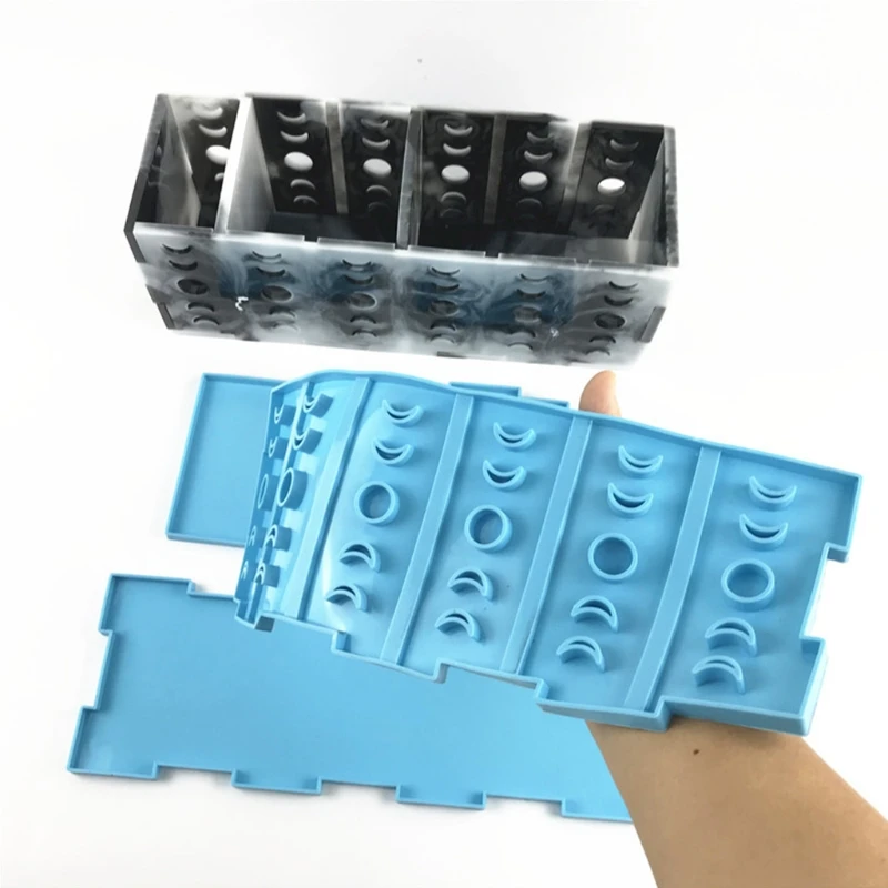 

85LB 1 Set Drawer Separated Division Free Combination Storage Box Epoxy Resin Mold DIY Crafts Organizer Case Silicone Mould