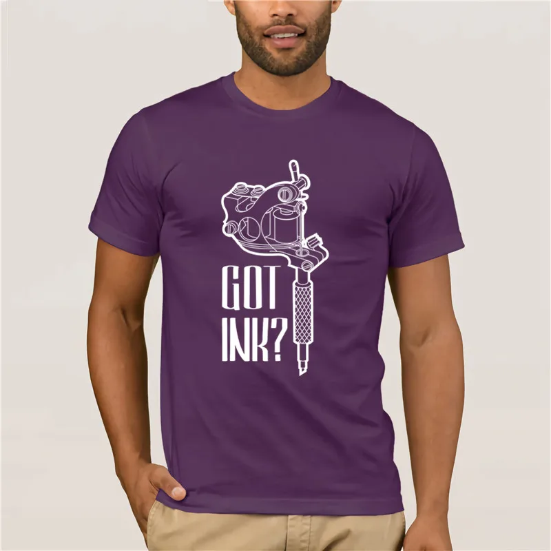 

Male Tattoo Machine Printed On Summer Shirt For Adult Wholesale Plain Fashion T Shirt 100% Cotton
