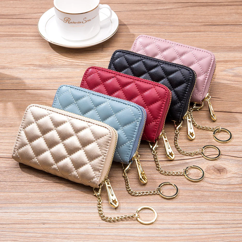 Candy Color Small Women Wallets Genuine Leather Mini Change Purse Card Holder new Fashion Women Coin Purse Keychain Short Wallet