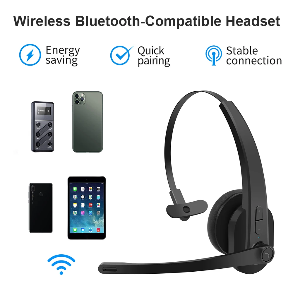 

Беспроводная Bluetooth-гарнитура 5,0, наушники с шумоподавлением, гарнитура Hands-Free, деловые наушники для колл-центра, компьютера