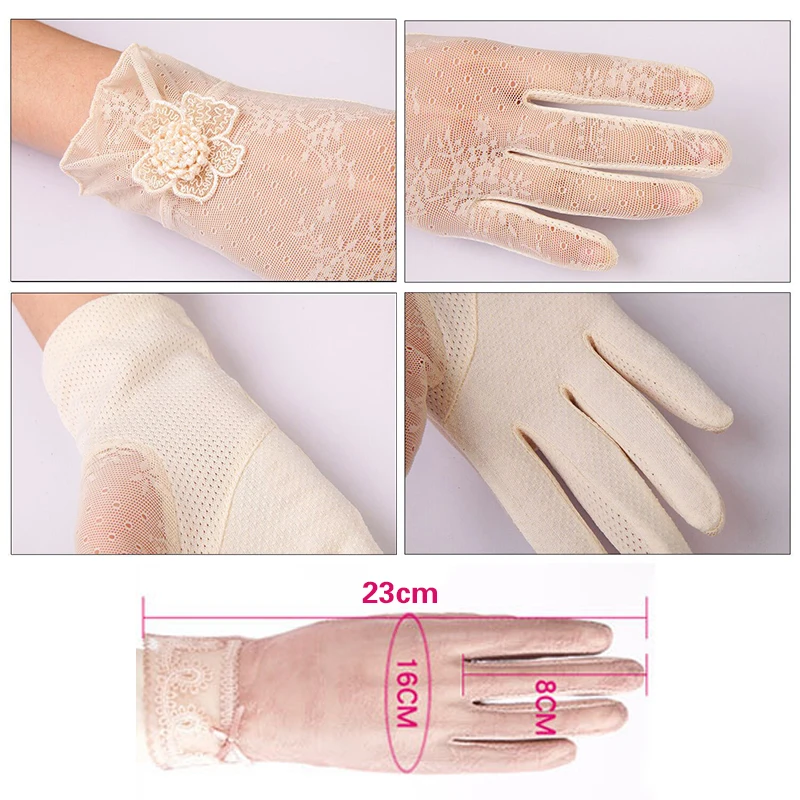 

Sun Protection Gloves UV-proof Lace Mittens Wedding Gloves Women Outdoor Driving Travel Party Dresses Accessories