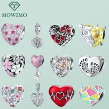 Подвески MOWIMO из серебра 925 пробы с цветами бабочками в виде