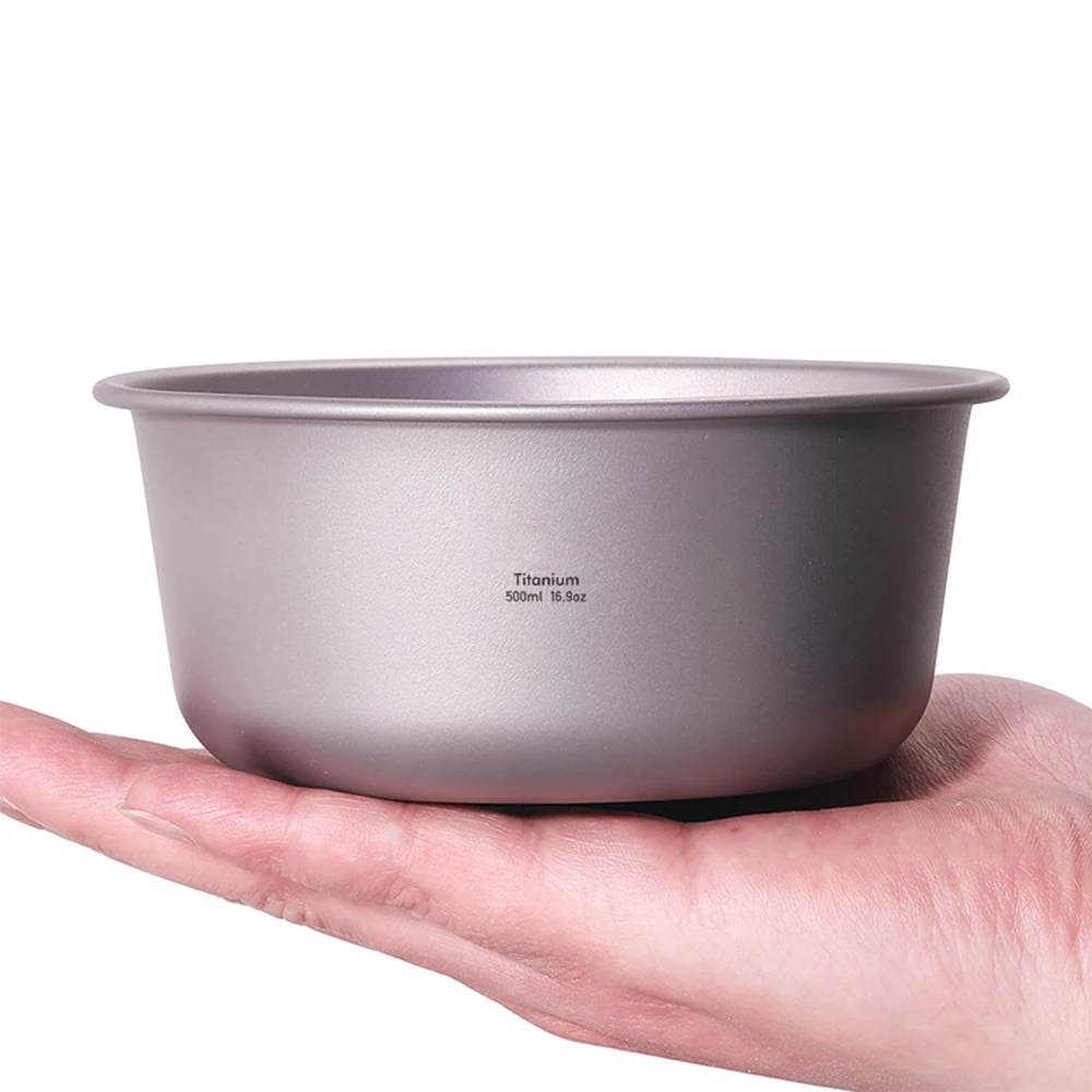 

500 мл титановая чаша, портативная легкая титановая чаша с сумкой для переноски для дома, кемпинга, пешего туризма, альпинизма, пикника, титан...