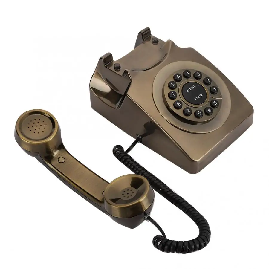 Настольный телефон WX 3123 # античный бронзовый стационарный звонящий домашний