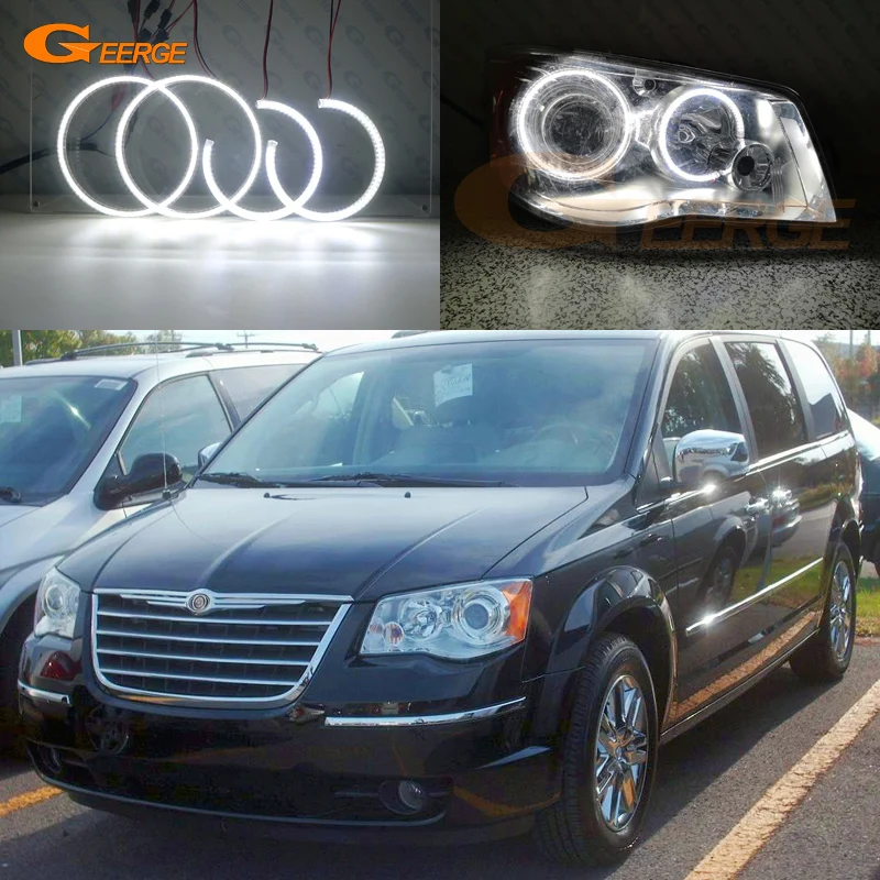 

For Chrysler Town Country 2008 2009 2010 2011 2012 2013 2014 2015 2016 Ultra bright SMD LED Angel Eyes halo rings Car styling
