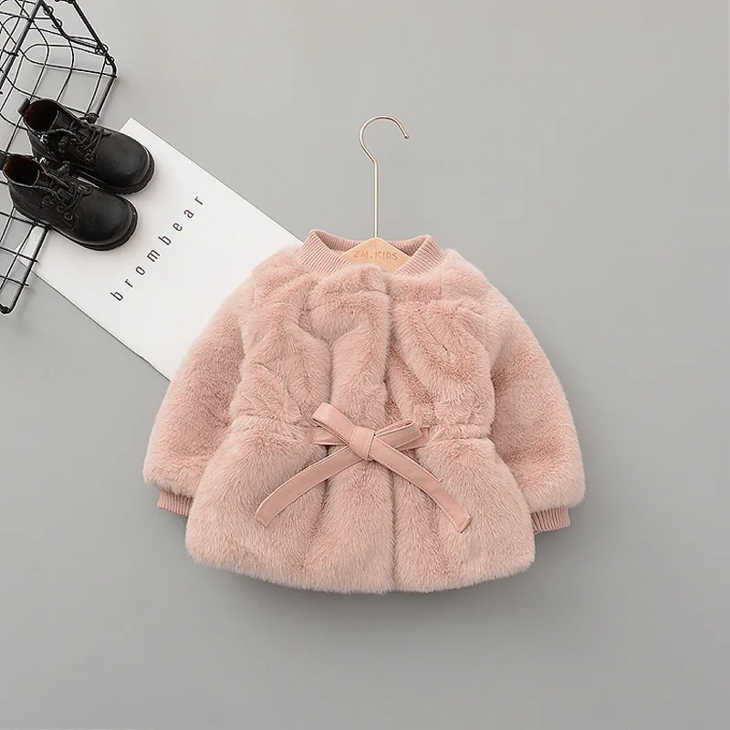 2019 г. платье для малышей vestido infantil одежда Qiu Dong ветровка норковая куртка кардиган