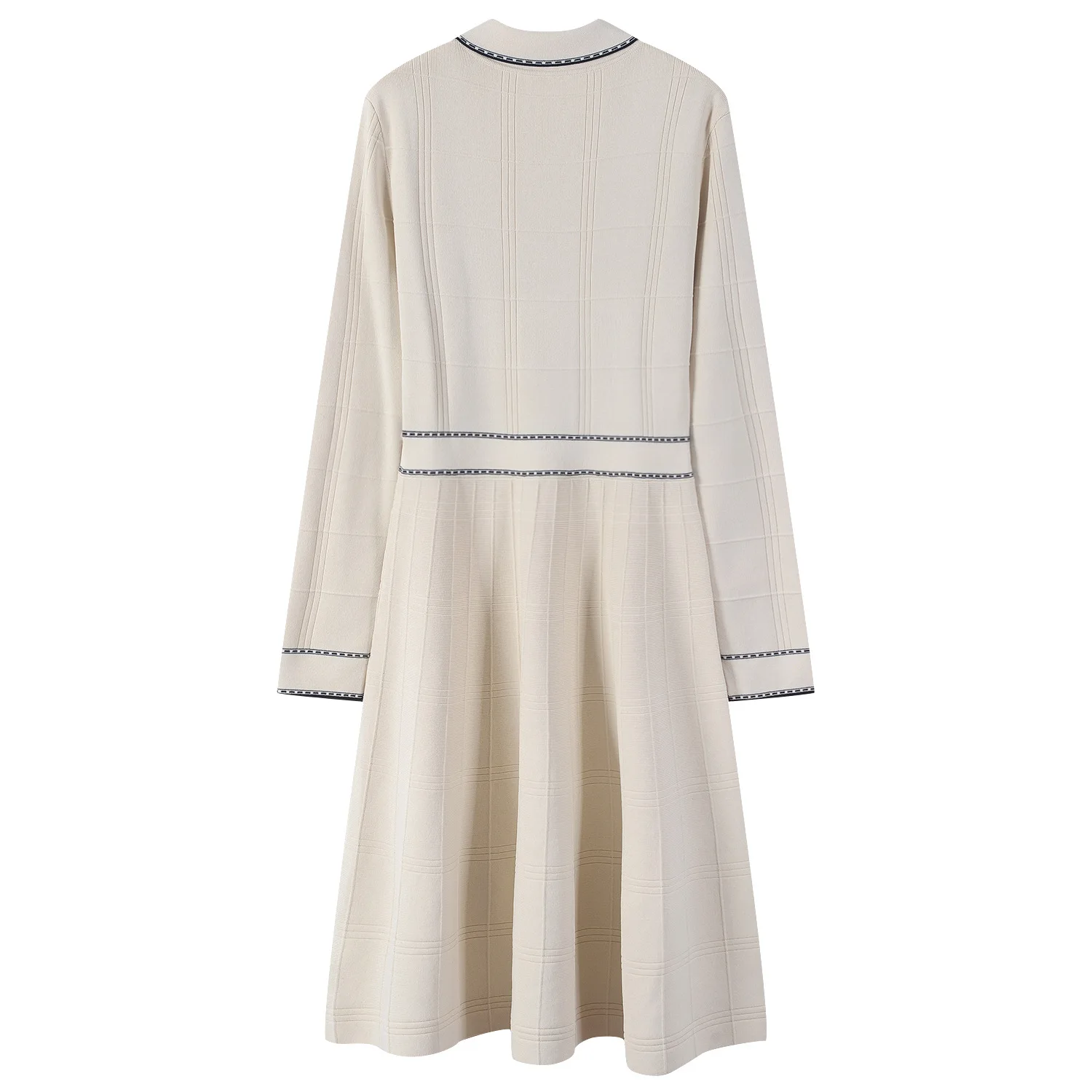 

ENGAGEMENT Zaraing Za Autumn and Winter 2021 New Fashion French Lapel Long Sleeve Pleated Knit Dress