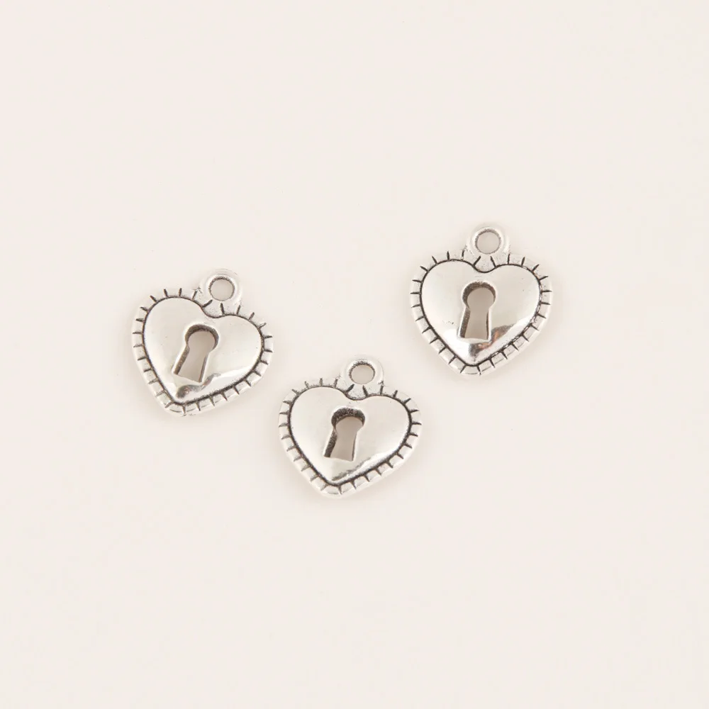 30pcs Charms Heart Lock And Key Silver Color Pendant For DIY Handmade Jewelry Making Accessorie | Украшения и аксессуары