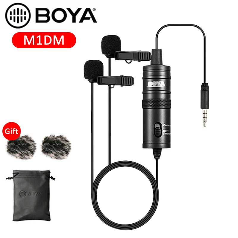 BOYA петличный микрофон камера видеорегистратор для телефона смартфона Canon Nikon DSLR