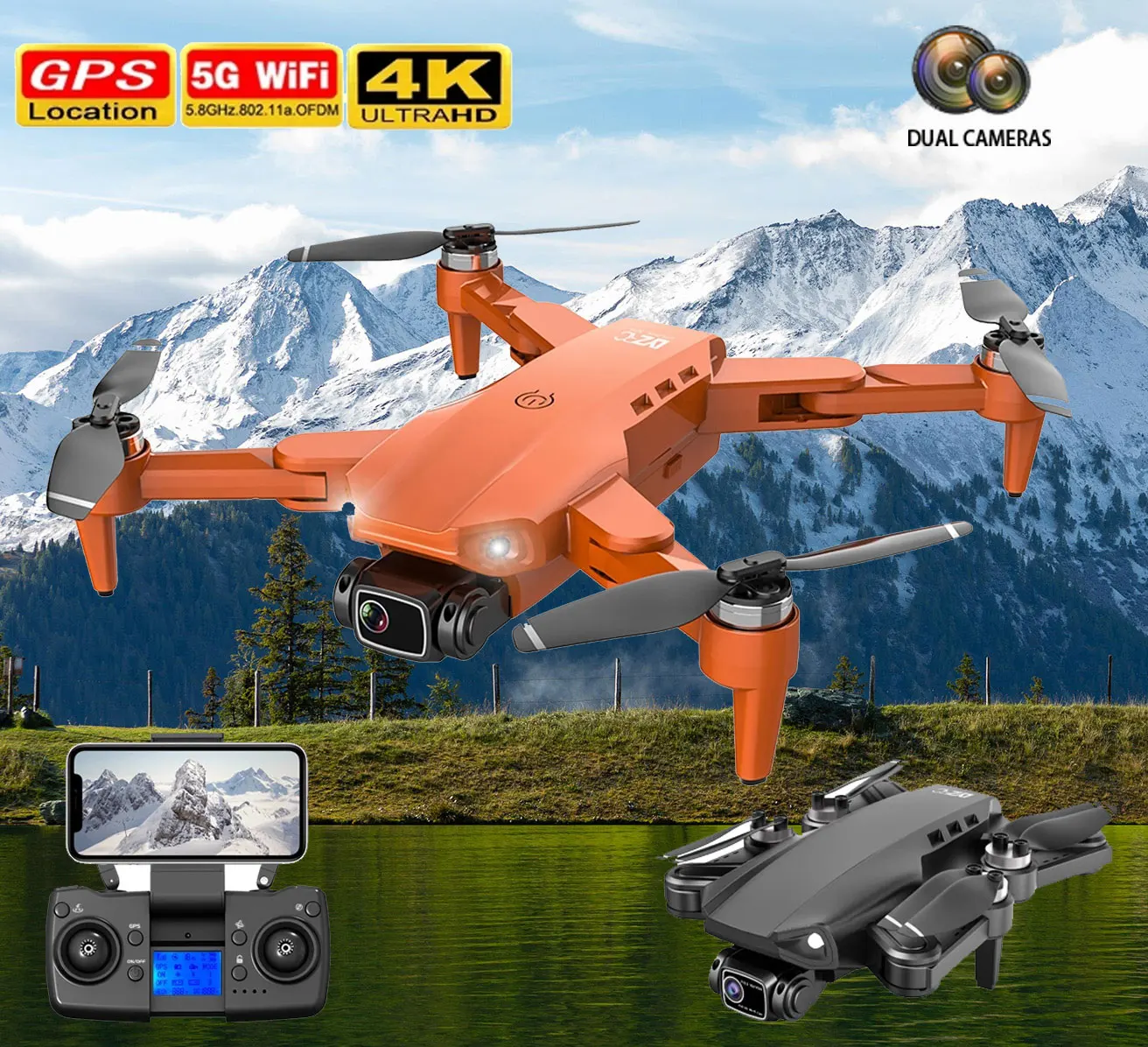 

Новый L900 Pro Gps Дрон 4k Hd Двойная камера 5G Wifi бесщеточный двигатель Профессиональный Вертолет Fpv Дрон складной Rc Квадрокоптер дроны