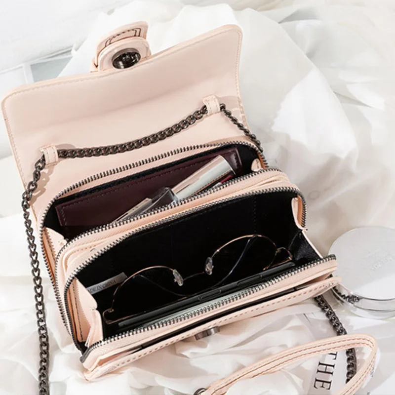 

Fashion Small Square Bag Women Luxury Designer Handbag 2020 High Quality Leather Chain Mobile Phone Shoulder Bags Messenger Bag