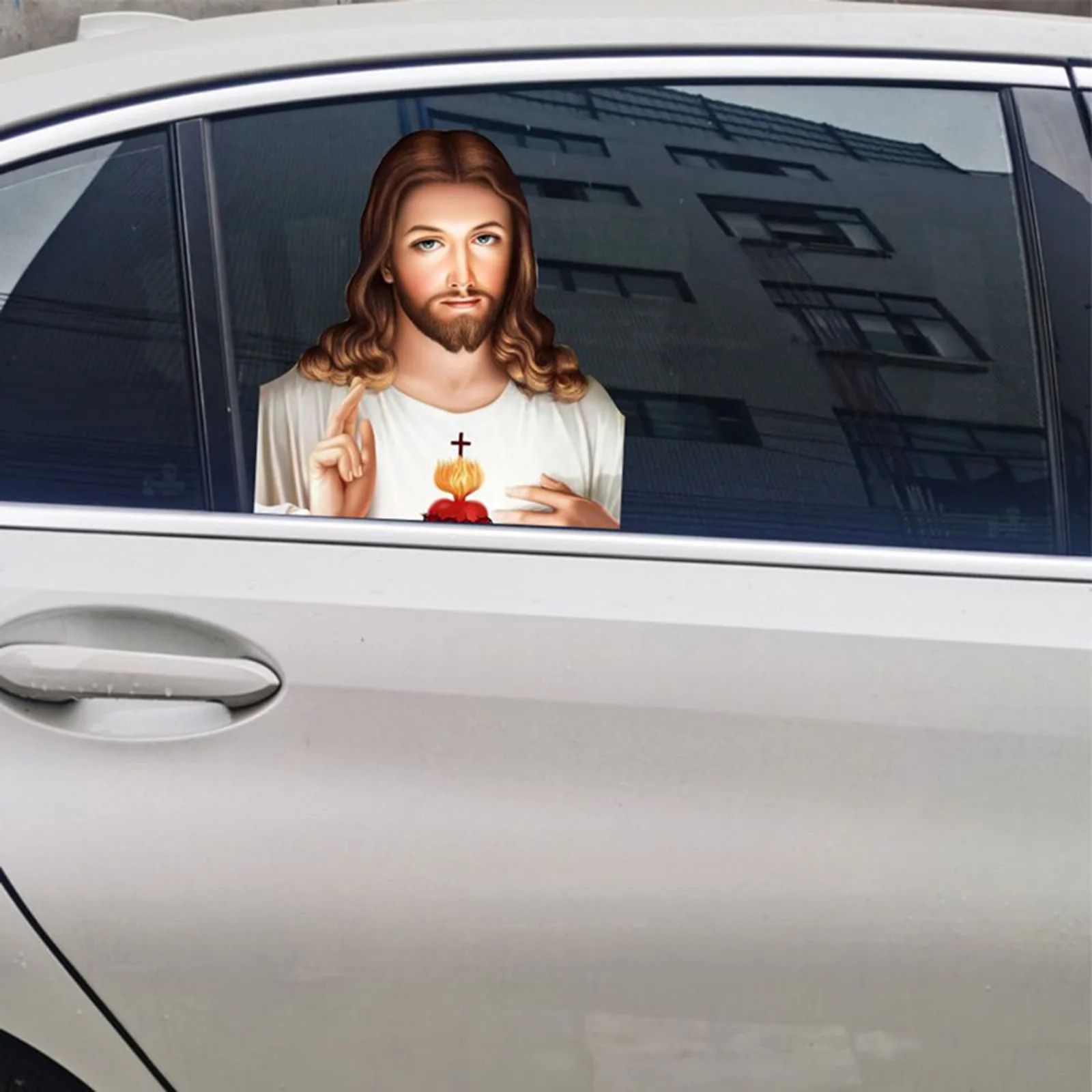 Artudatech Art Classics Ride with Passenger Jesus Christ Funny Decal Car Window Sticker Accessories | Автомобили и мотоциклы
