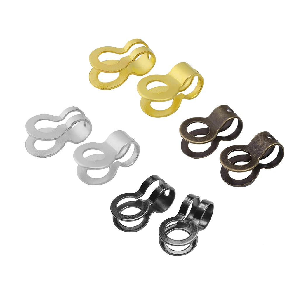 

Set Of 100 Metal Necklace Connecting Clasp Clamps Craft Jewelry Making