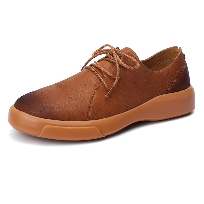 Мужские лоферы на плоской подошве черные коричневые из натуральной кожи размеры