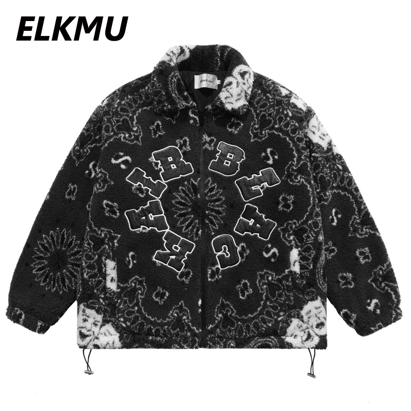 

ELKMU винтажная женская уличная одежда, бандана, куртка с пейсли, пальто, мужская верхняя одежда в стиле Харадзюку, свободные куртки HM725