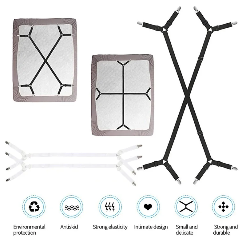 Зажимы для простыней 2 шт./компл. зажимы фиксации регулируемые практичные 4 угла