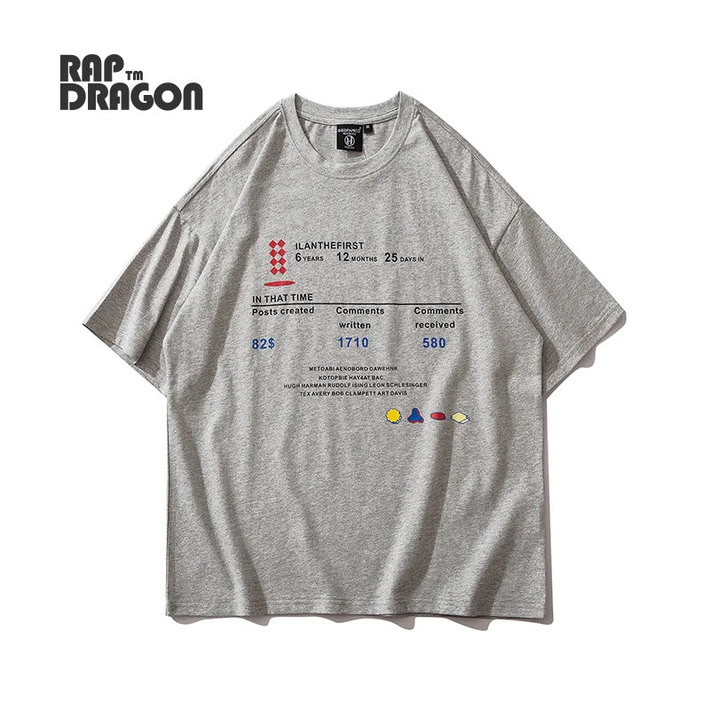 

Hip Hop Printed T-shirt Oversized Harajuku Streetwear 2021 Summer New Fashion Men's Clothing Tshirt Women's Cotton Letters Top