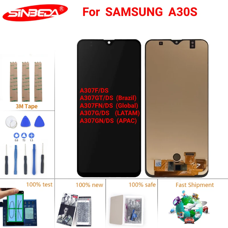 

Дисплей Super Incell для SAMSUNG Galaxy A30s/A307F/A307/A307FN/A307GN, сенсорный экран с дигитайзером в сборе, замена, оригинал