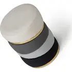 Rengev роскошный пуф овальный, бархатная ткань, пластик, цвет чёрной древесной плиты, Материал каркаса 43x38x32 см, Бесплатная быстрая доставка