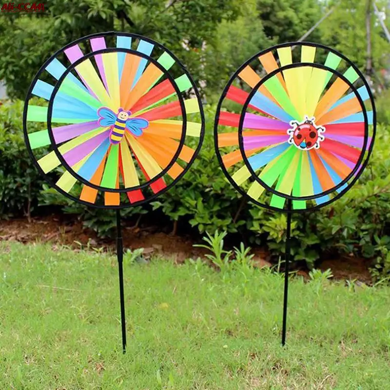 

1 шт. цветная ветряная мельница из полиэстера для детских мероприятий на свежем воздухе и сада