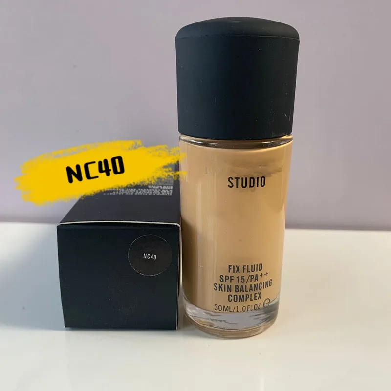 New 30ml Foundation Soft Matte Long Wear Oil Control Concealer Liquid Foundation fix fluid spf15/PA+ SKIN BALANCING COMPLEX - Цвет: C40