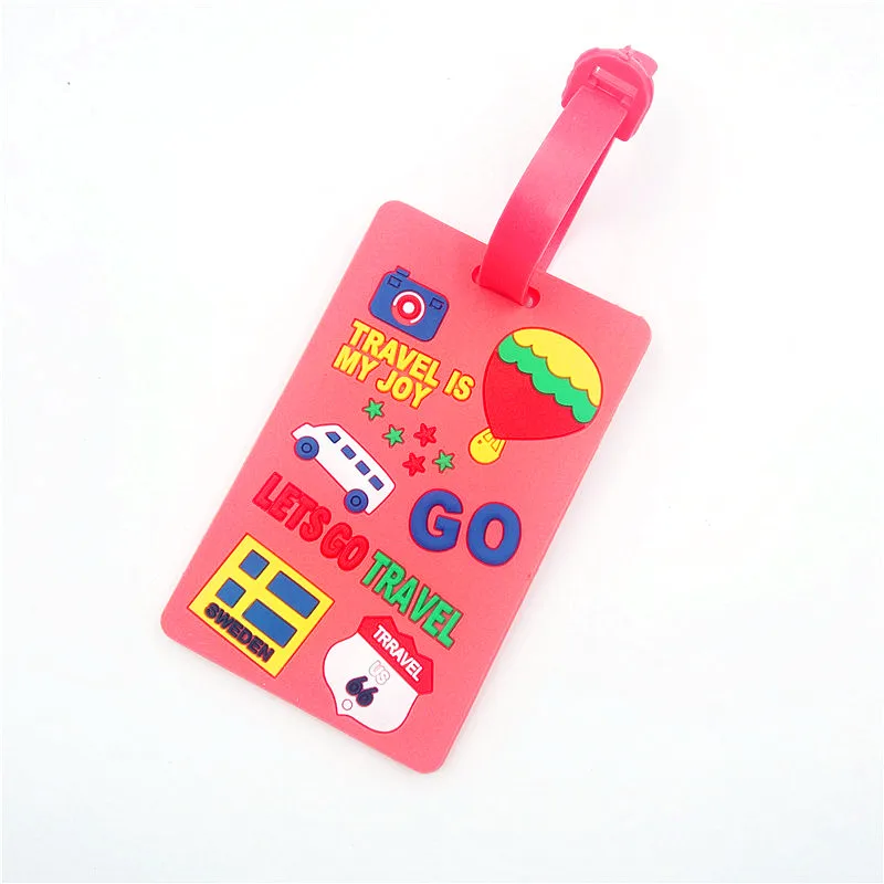Модная Милая кавайная бирка для чемодана мультяшный ID Адрес Этикетка багажа Silica
