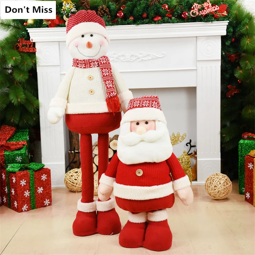 Большой Санта Клаус куклы красная Рождественская елка украшения фигурка
