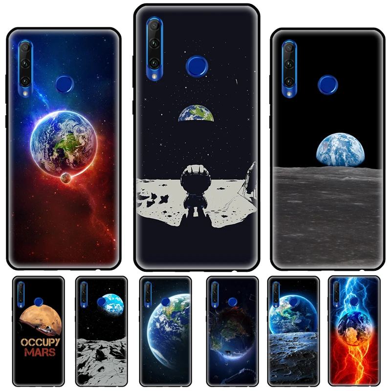 Earth Moon Sun Planet Case For Huawei Honor 50 10 Lite 10X 8 9 7A 4C 6C Pro 7C 10i 6A 8A 8S 9S 7X 9X 8X Cover