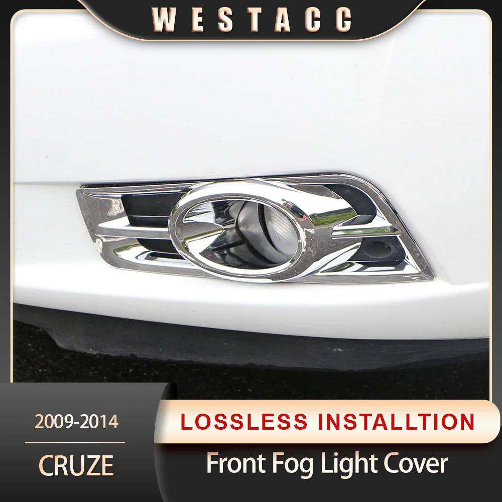 

2Pcs Car Front Fog Light Lamp Cover Decoration Sticker Protective Trim for Chevrolet Chevy Cruze 2009 - 2014 ABS Accessories
