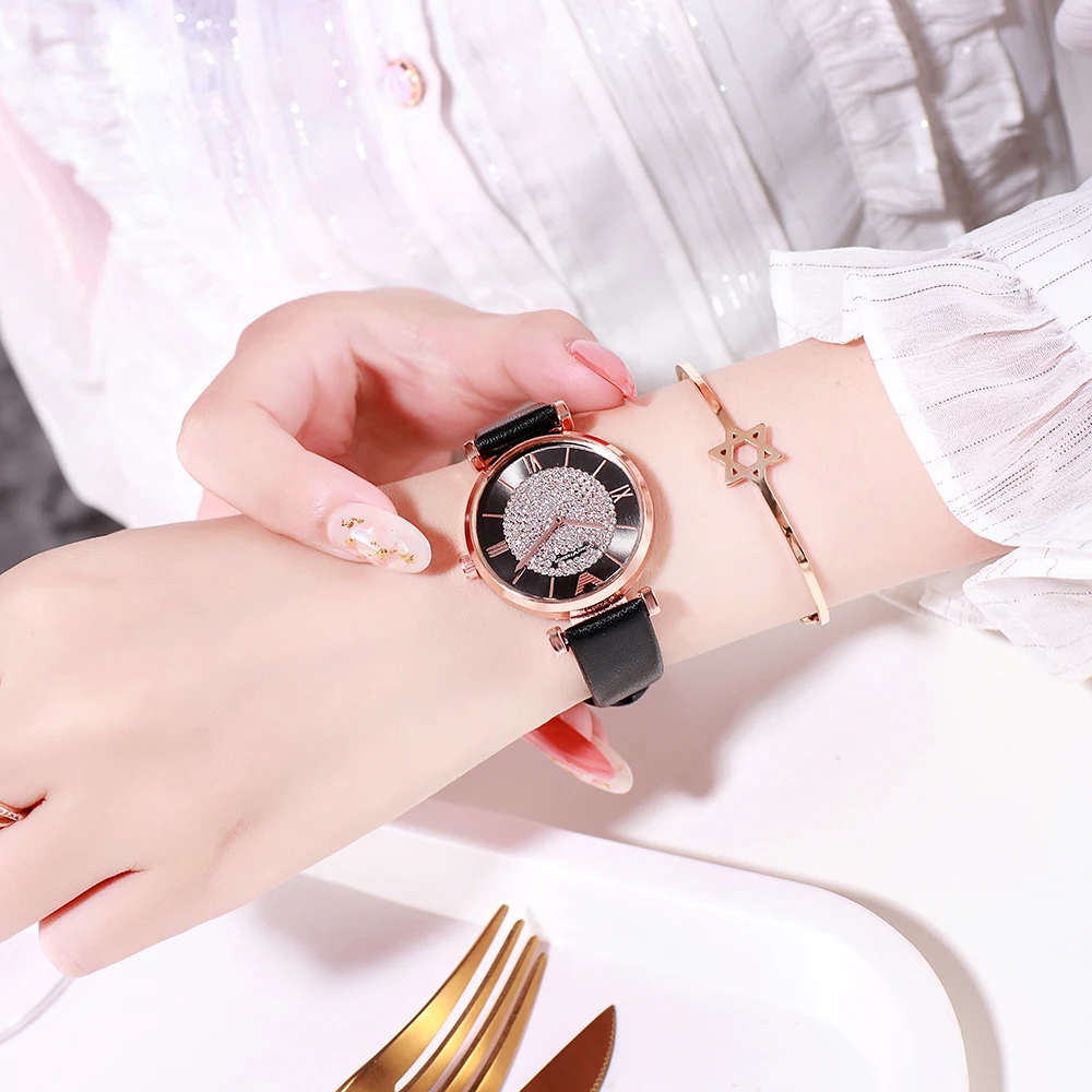 Часы наручные женские кварцевые роскошные модные с ремешком | Наручные часы