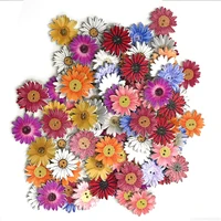 250pcs mixed sunflower wooden crafts and scrapbooking buttons for sewing clothing 2 holes flatblck painting wood buttons 25mm