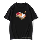 Футболка спальный суши; Сезон лето-осень 2021, Симпатичные ботинки в ретро-стиле, пик рукав все борьба с круглым вырезом Для мужчин's футболка крутые Топы Футболка