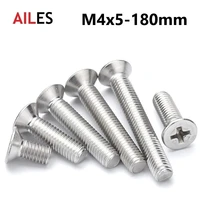 m4 cross recessed countersunk screws 304 stainless steel phillips flat head machine bolts 5 6 8 10 18 20 45 50 110 140 150 180mm