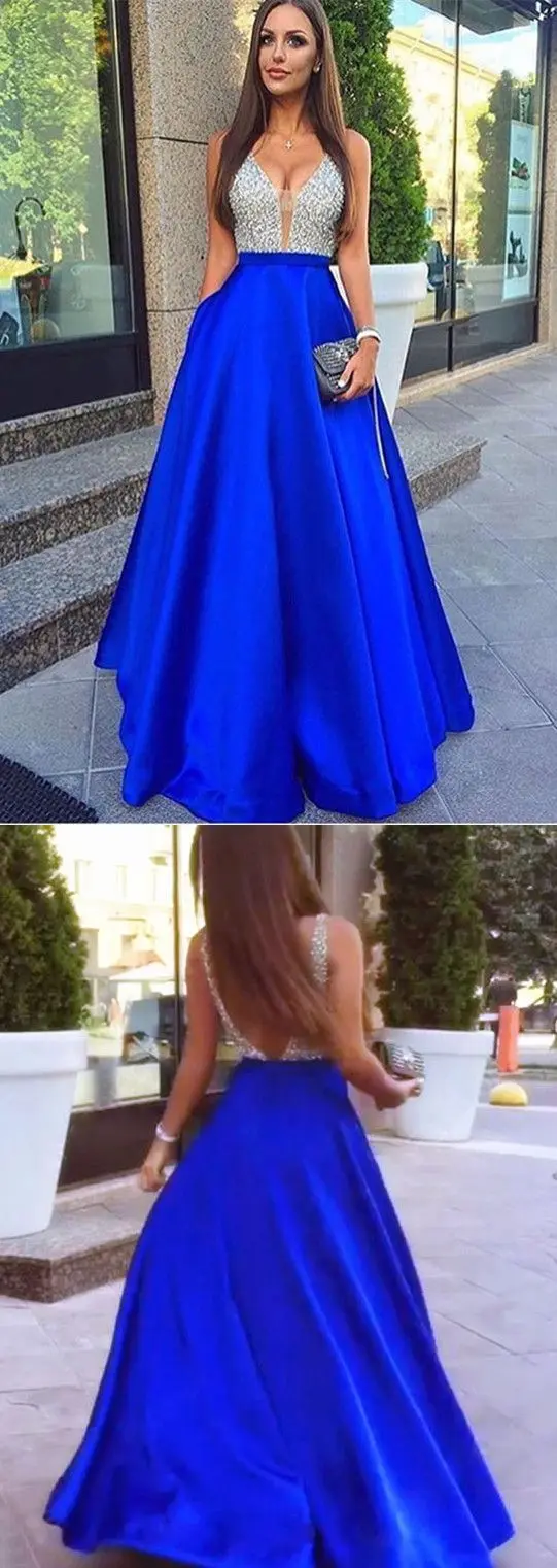 

2018 European and American New Dress Hot Sexy V-neck Sleeveless Sequined Dress