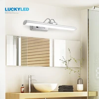 luckyled led mirror light wall lamp bathroom 12w 42cm ac220v 110v waterproof wall mounted stainless steel vanity light fixtures