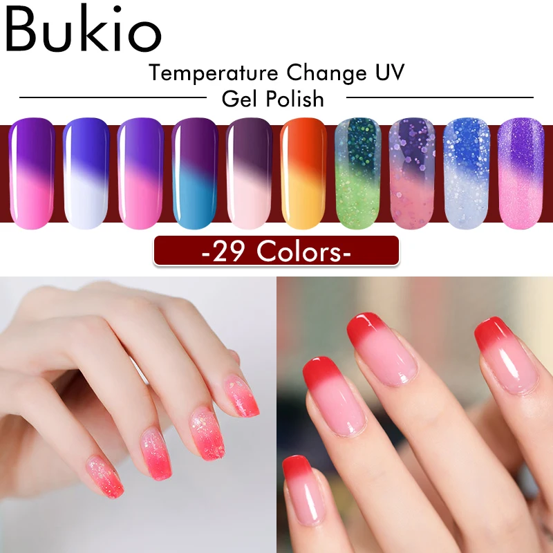 Bukio хамелеон изменяющийся от температуры гель лак для ногтей 8 мл французская