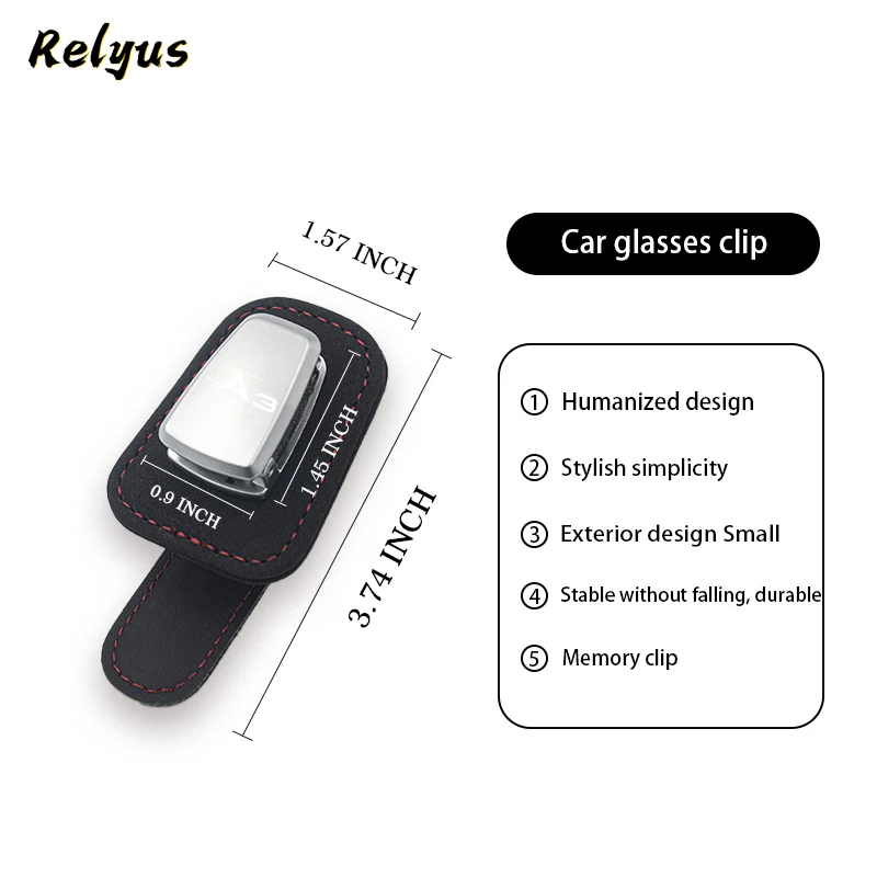 Автомобильный держатель для очков Чехол зажим хранения солнцезащитных Audi A3 8V 8P 8L