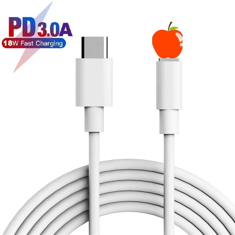 Зарядное устройство с USB C на Lightning Кабель для iPhone Xs Max Xr X 8 7 Pin Type 18 Вт кабель быстрой