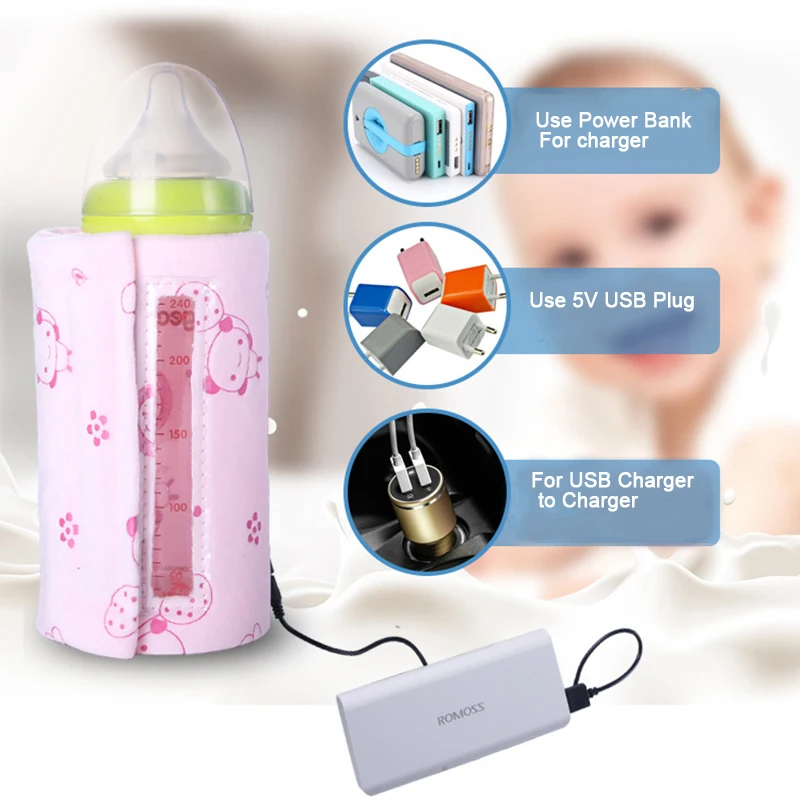 Milk bottle insulation cover winter constant temperature heating USB portable bag thickening warm milk | Мать и ребенок