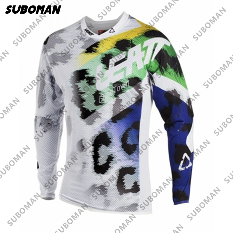 

LEATT Men's Downhill Jerseys 2021 Short Sleeve MTB Mountain Bike Shirts Offroad Motorcycle bmx Jersey Motocross Highway vehicle
