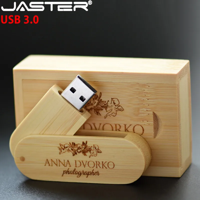Флэш накопитель JASTER деревянный USB 3 0 + коробка 4 ГБ 8 16 32 64 свадебные подарки|USB
