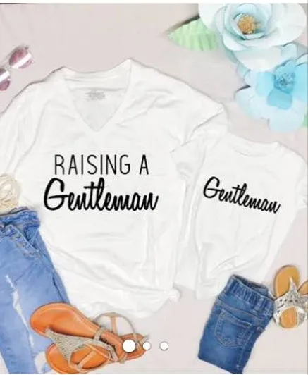 

Raising A Gentleman Funny Graphic 90s Aesthetic Women Tshirt Fashion 100% Cotton Female Clothing Crew Neck Short Sleeve Top Tees