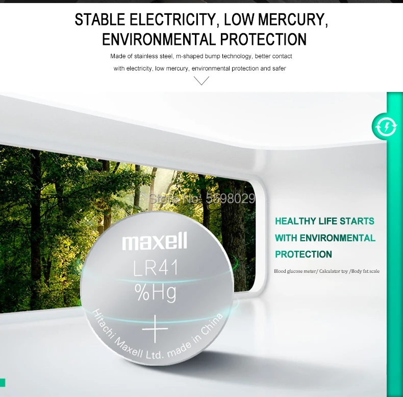 6 шт./лот 100% оригинал для батарея таблеточного типа Maxell LR1130 L1131 LR54 189 389 11 6*3 1 мм 5 V