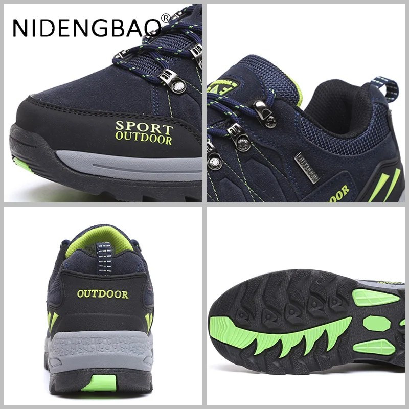 Men's Hiking Shoes Suede Leather Sneakers Women Waterproof Classic Outdoor Trekking Camping Hunting Trainers Couple Sports Shoes