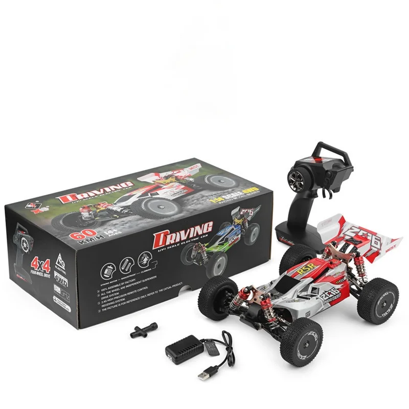 

Weili 144001 1: 14electric four-wheel drive alloy off-road vehicle 60km/h oil pressure shock absorption drift high-speed vehicle